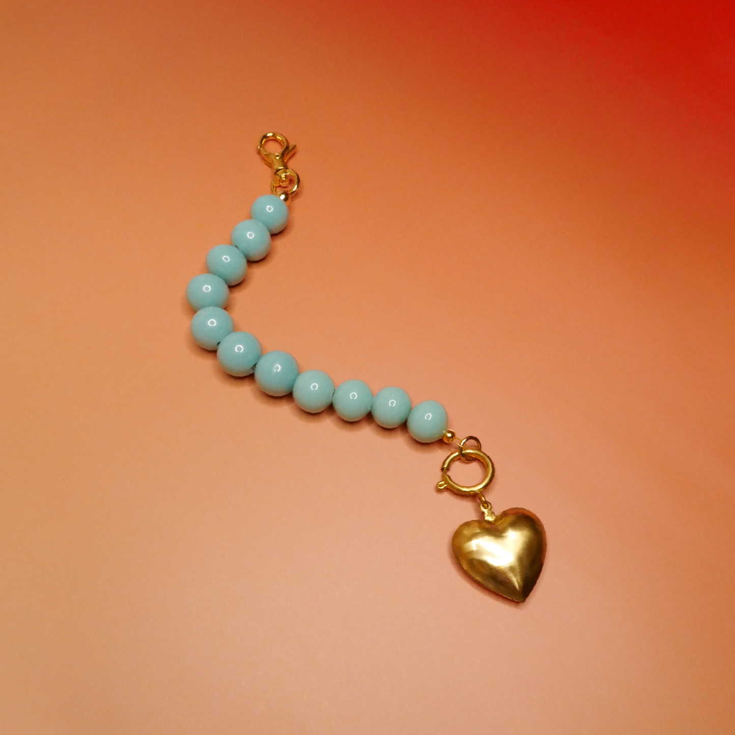 Bag Charm - Puffy Heart